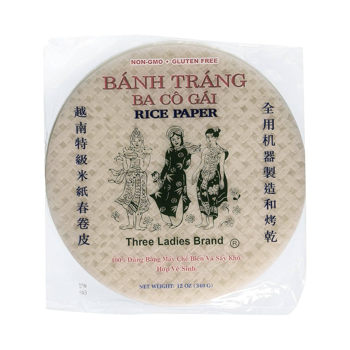 Three Ladies Circle Rice Paper 22 cm