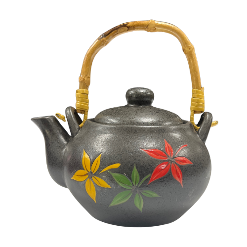 Japanese Flower Tea Set Red/Black