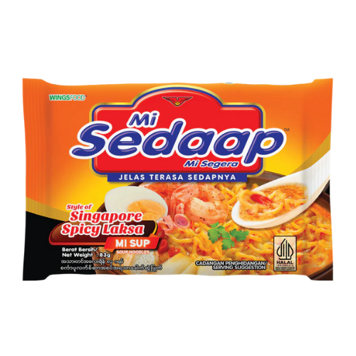 Mi Sedaap Instant Noodles Singapore Spicy Laksa Noodle Soup