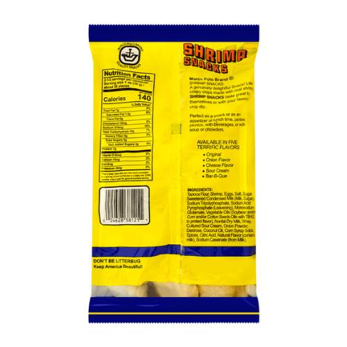 Marco Polo Shrimp Snacks Sour Cream & Onion