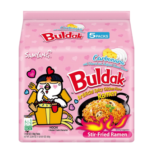 Buldak Samyang Carbonara Spicy Ramen 5 Pack