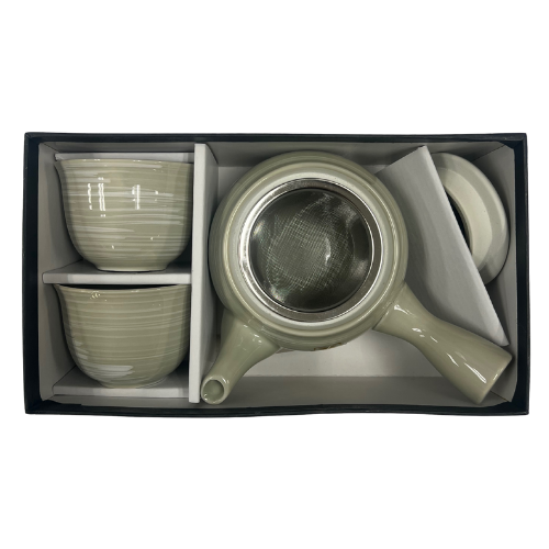 KAFU Tea Set 3 pc Gray/White