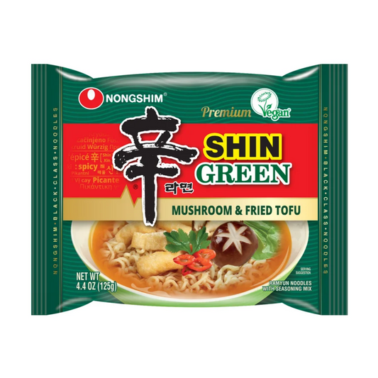 Nongshim Shin Green Mushroom & Fried Tofu Noodles