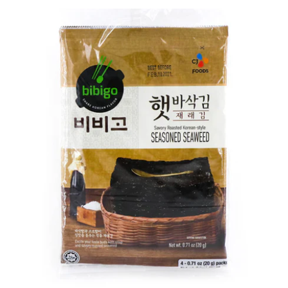 Bibigo Roasted Seasoned Korean Seaweed 4pk