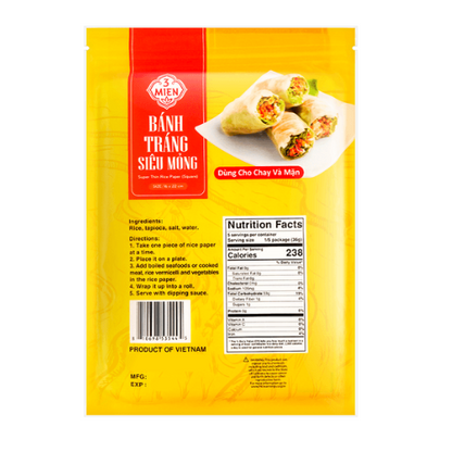 3 MIEN Super Thin Rice Paper 6.3 Oz