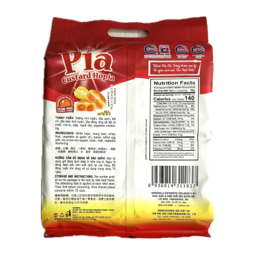 Banh Pia Custard Hopia 4 Pcs