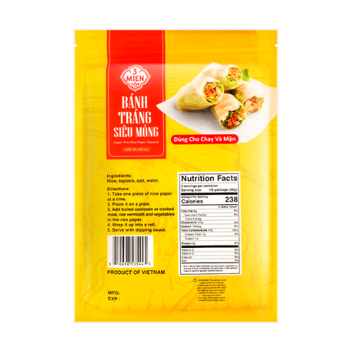 3 Mien Super Thin Rice Paper 22cm