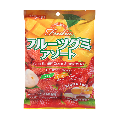 Frutia Gummy Candy Assortment Lychee Mango Strawberry