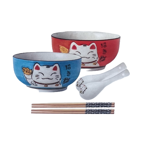 Ceramic Bowl and Utensil Set